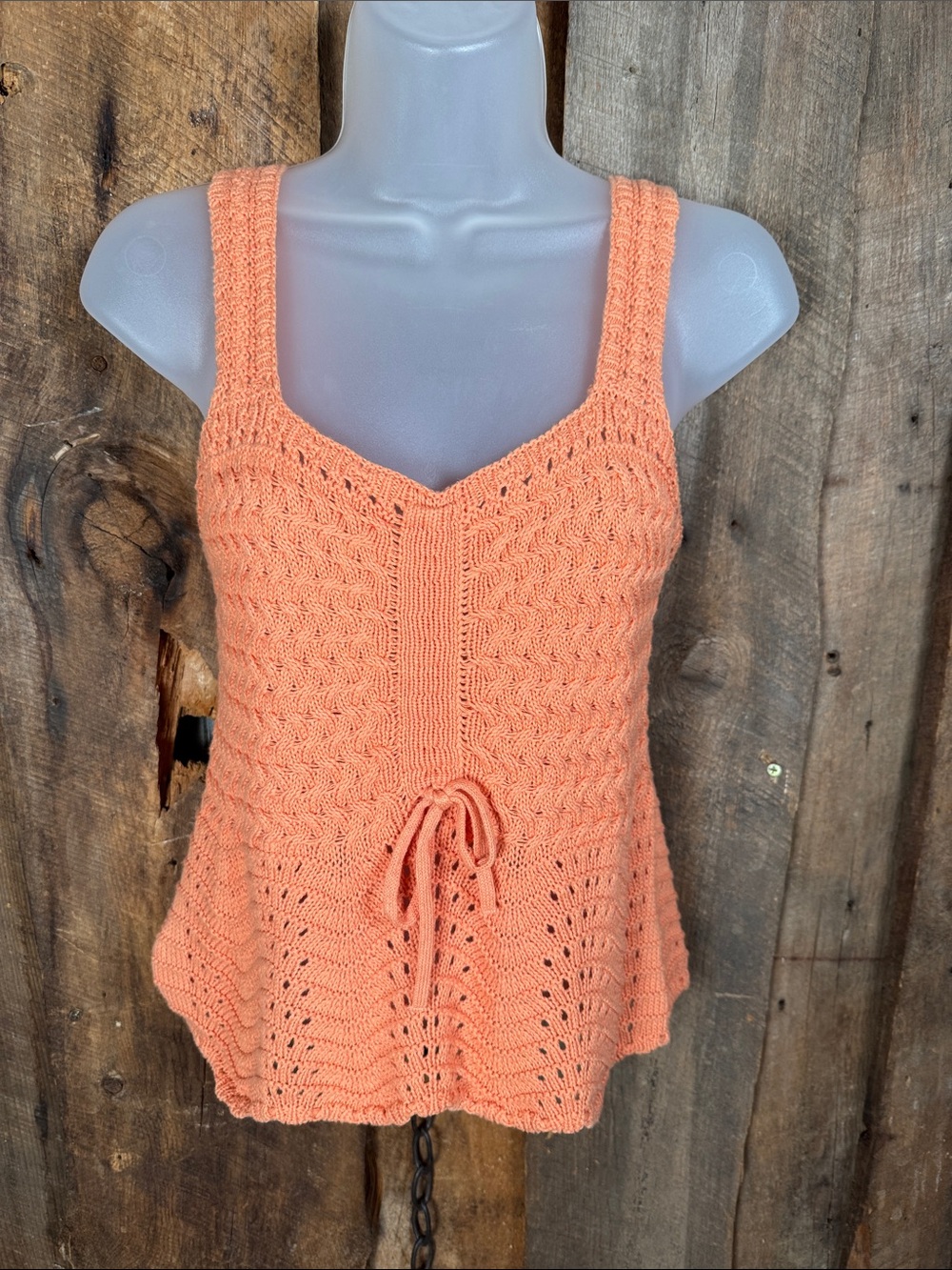 Sincerely Jules Coral Crochet Tank